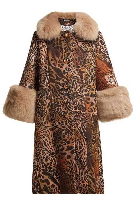fur leopard coat